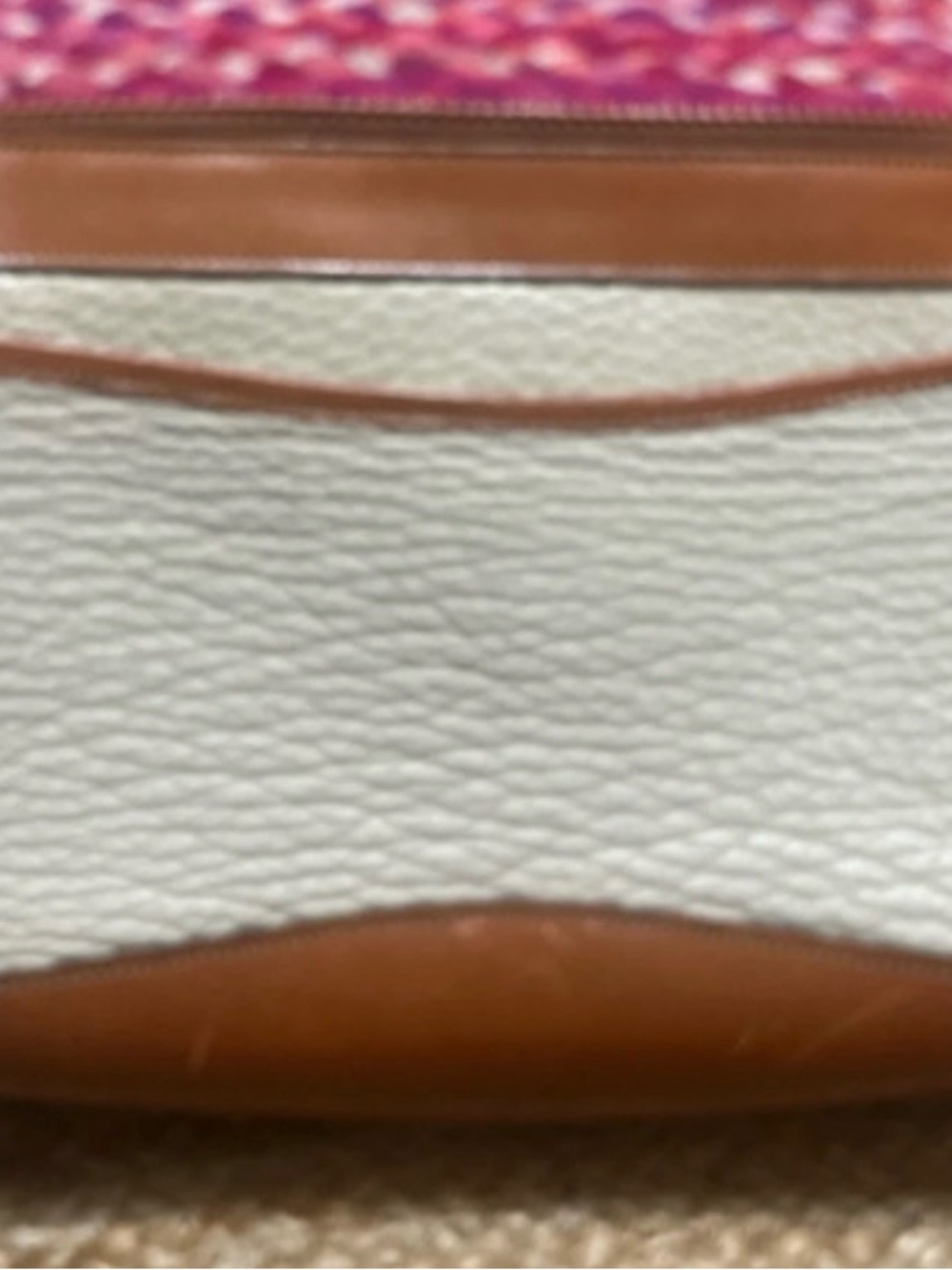 Vintage Dooney & Bourke Tan and Cream Leather Clutch - Picture 6 of 11